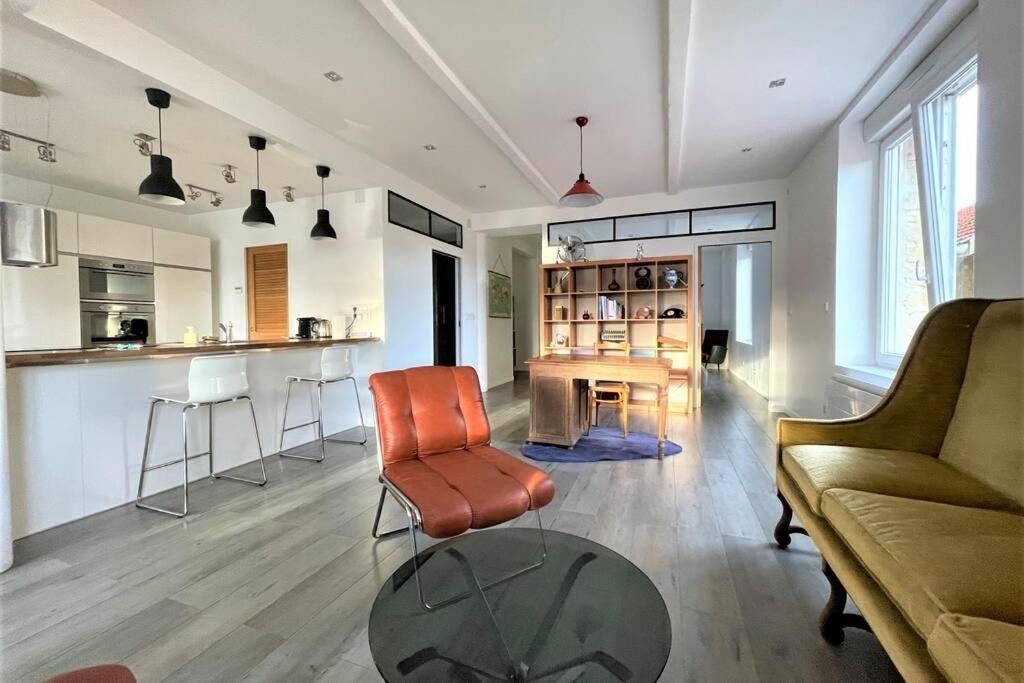 Superbe Loft 100M2 Proche Cathedrale Avec Parking Apartment แร็งส์ ภายนอก รูปภาพ