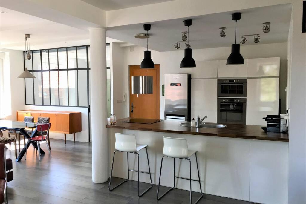 Superbe Loft 100M2 Proche Cathedrale Avec Parking Apartment แร็งส์ ภายนอก รูปภาพ